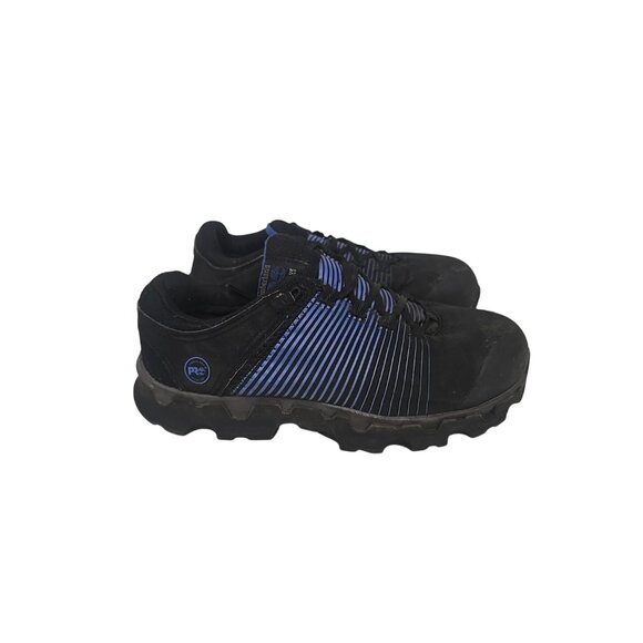Timberland PRO Men's Powertrain Alloy-Toe Work Shoes A1VDY Black/Blue Size 10W - Picture 2 of 7
